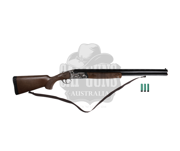 Gonher - Winchester Superimposed 1+1 Shotgun - Plastic & Metal - 85 cm - Brown/Black with Box and 3-Shells included