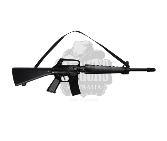Gonher - M16 Assault Rifle - Diecast Metal - 8-Shot - 72 cm - All Black with Box