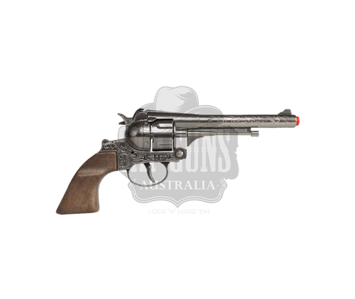 Gonher - Cowboy Revolver - Diecast Colt Navy 1851  - 12-Shots - Brown/Nickel with Box