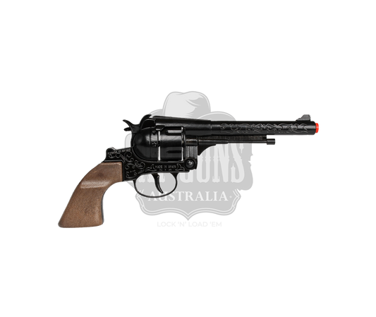 Gonher - Cowboy Revolver - Diecast Colt Navy 1851 - 12-Shots - Brown/Black with Box