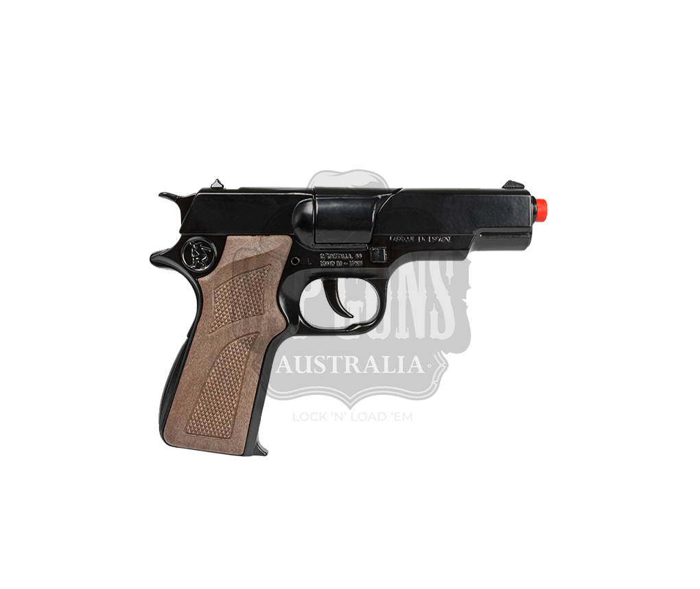 Gonher - Police Pistol - Colt Govt. 1911 Astra 8-Shot - Diecast Metal - Brown/Black with Box