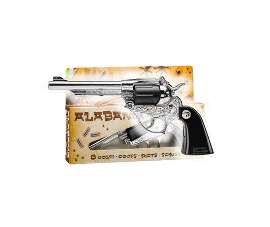 Villa Giocattoli S.R.L - Western Revolver - Arizona Gun Silver - 8-Shot with Box