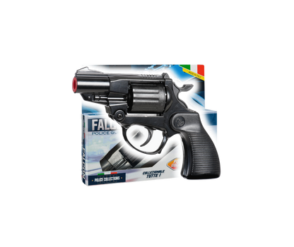 Villa Giocattoli S.R.L - Police Revolver - Falcon Gun Black - 12-shot with Box