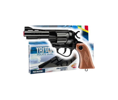 Villa Giocattoli S.R.L - Police Revolver - Triton Gun Black - 12-shot with Box
