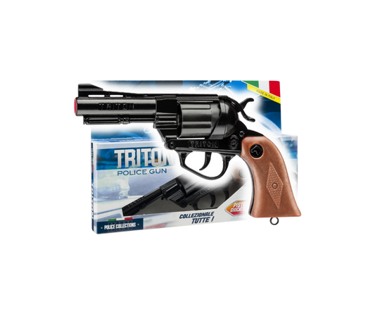 Villa Giocattoli S.R.L - Police Revolver - Triton Gun Black - 12-shot with Box