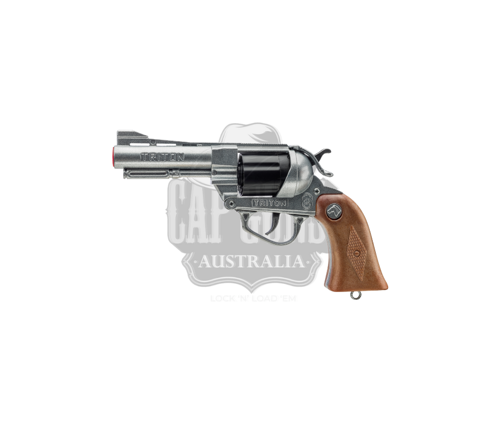 Villa Giocattoli S.R.L - Police Revolver - Triton Gun Silver - 12-shot with Box