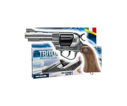 Villa Giocattoli S.R.L - Police Revolver - Triton Gun Silver - 12-shot with Box