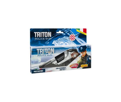 Villa Giocattoli S.R.L - Police Revolver - Triton Gun Silver - 12-shot with Box