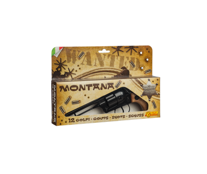 Villa Giocattoli S.R.L - Western Revolver - Montana Gun Black - 12-Shot with Box