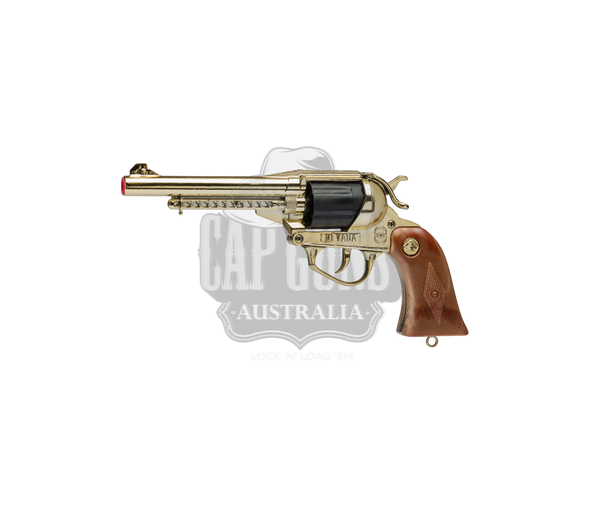 Villa Giocattoli S.R.L - Western Revolver - Nevada Gun Gold - 12-Shot with Box