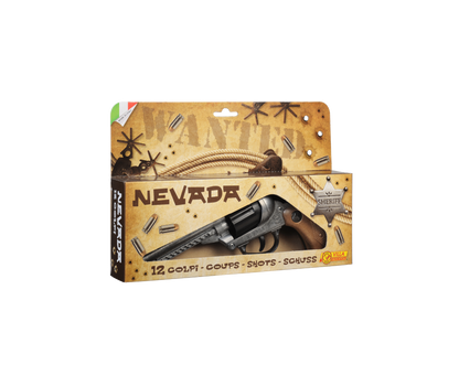 Villa Giocattoli S.R.L - Western Revolver - Nevada Gun Old Metal - 12-Shot with Box