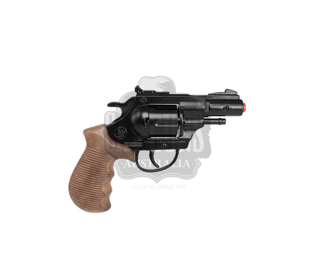 Gonher - Police Python 2" Colt Revolver - 12-Shot - Diecast Metal - Brown/Black with Box