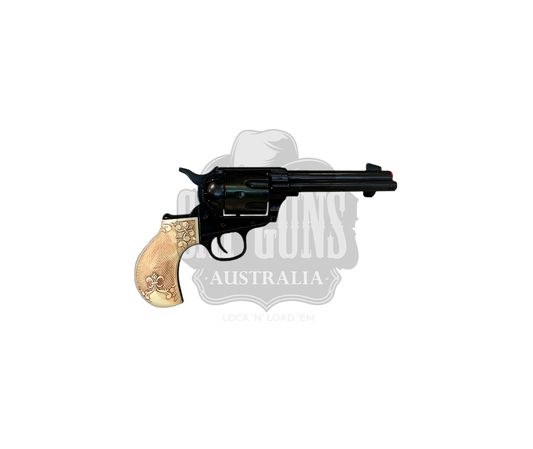 Kolser - Revolver Thunderer Replica - Engraved Imitation Ivory/Black