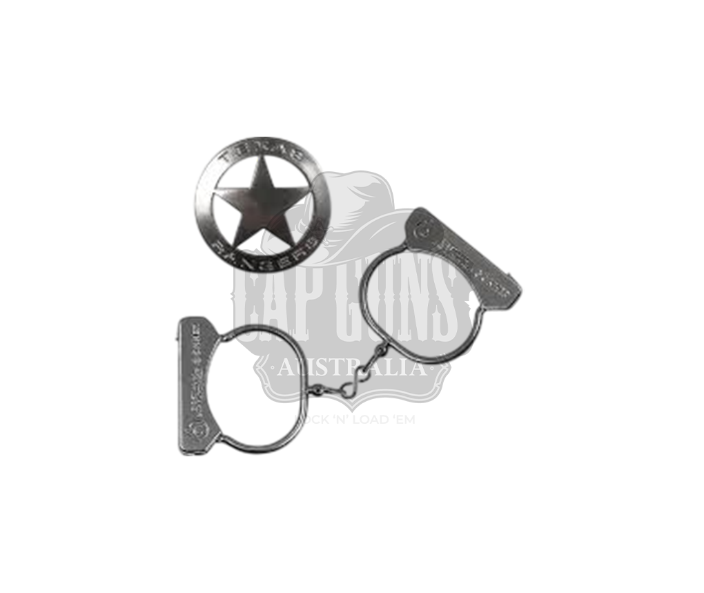 Gonher - Cowboy Handcuffs & Magnetic Texas Ranger Star