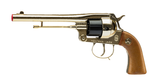 Montana Gold Toy Cap Gun Western-style toy cap gun with gold finish