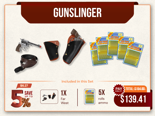 Gunslinger Set | Gonher Revolver, Belt, & Holster